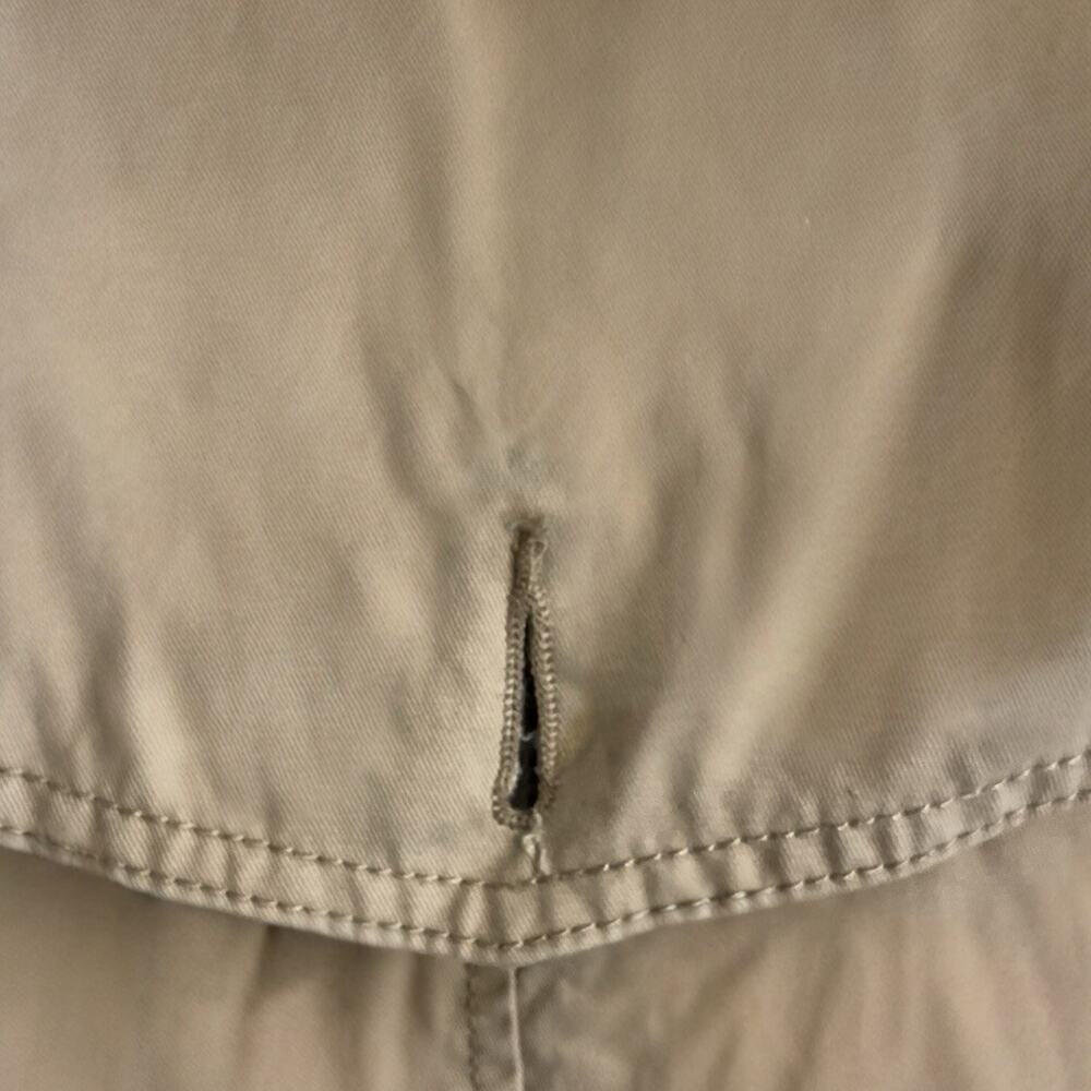 GAP Womens Trench Coat XL Beige Double Breasted Belted Y2K Classic Cotton Jacket - Picture 5 of 5